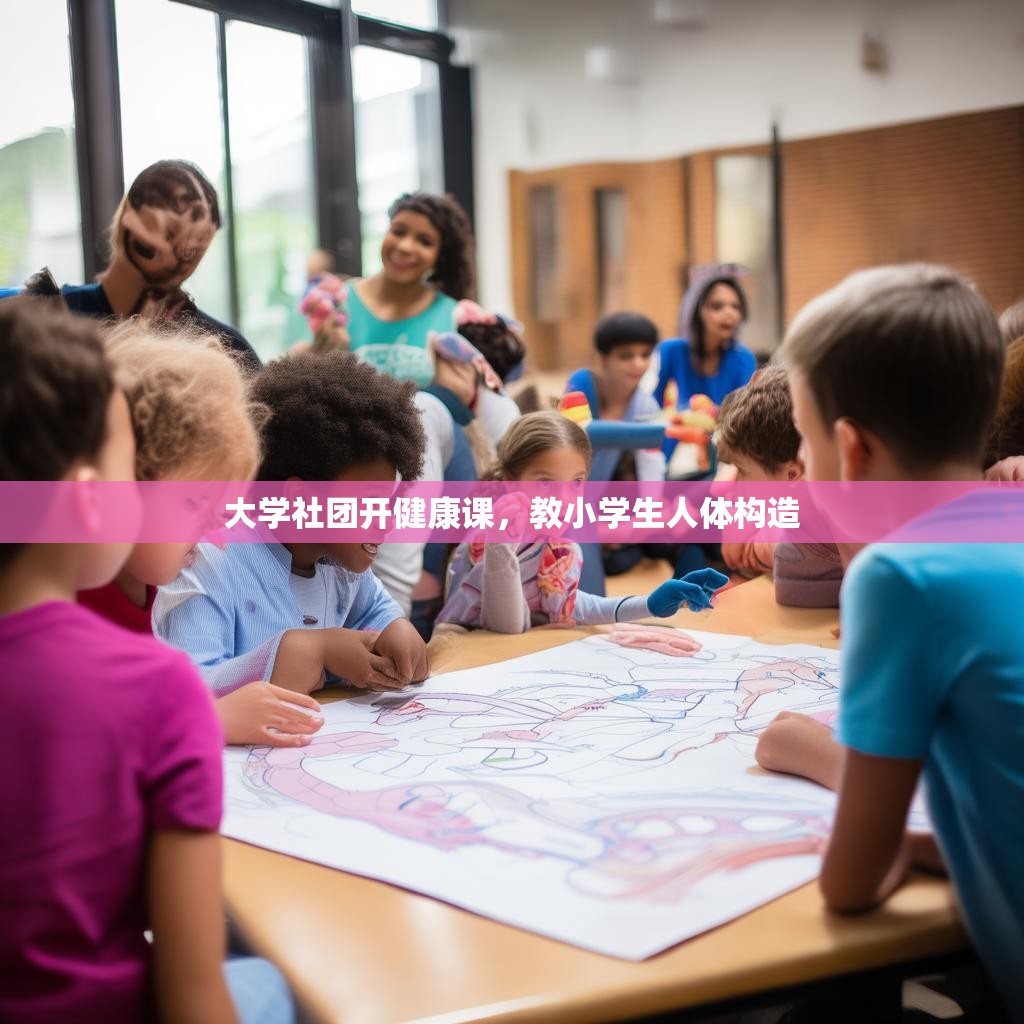 大学社团开健康课，教小学生人体构造